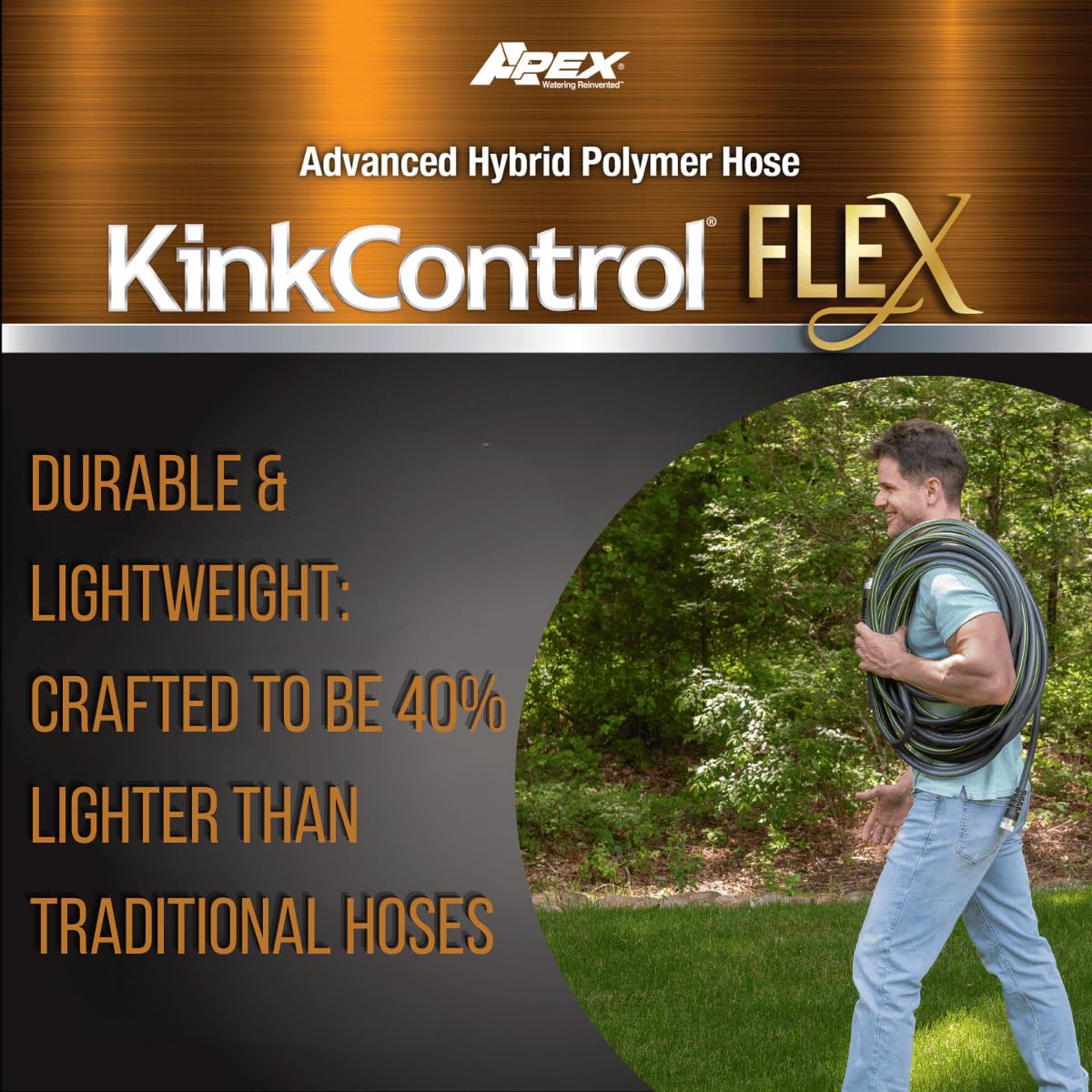 Teknor Apex Kink Control Flex Hose 50 ft with attached fittings