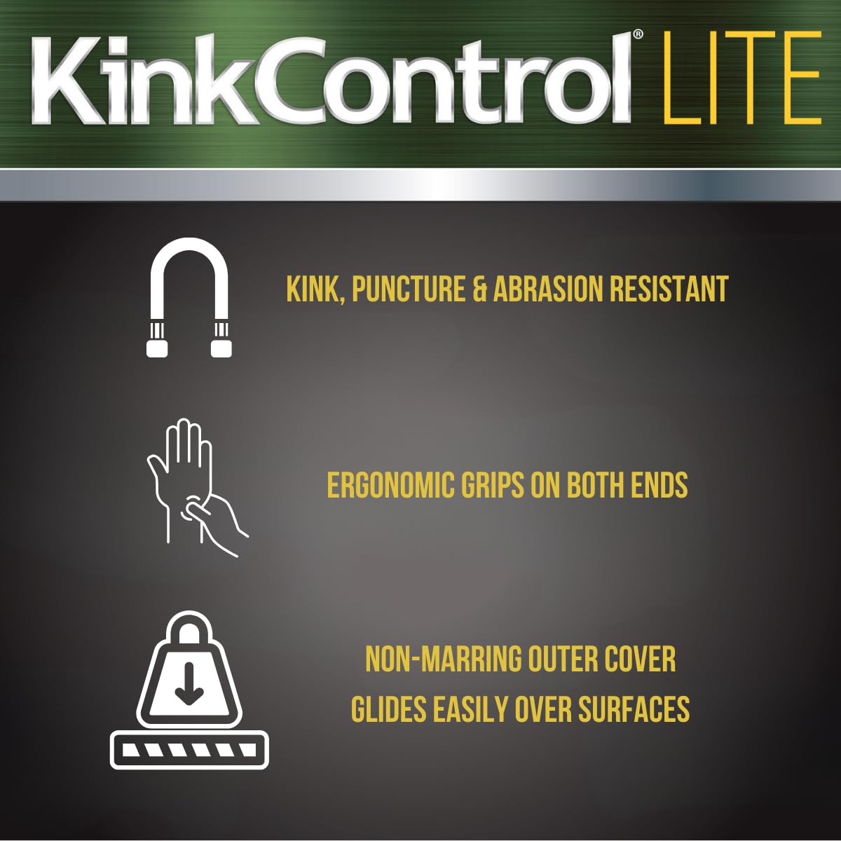 Teknor Apex Kink Control Lite hose laid flat on grass