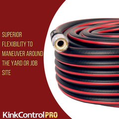 Teknor Apex Kink Control Pro Garden Hose 50 Ft in garden setting