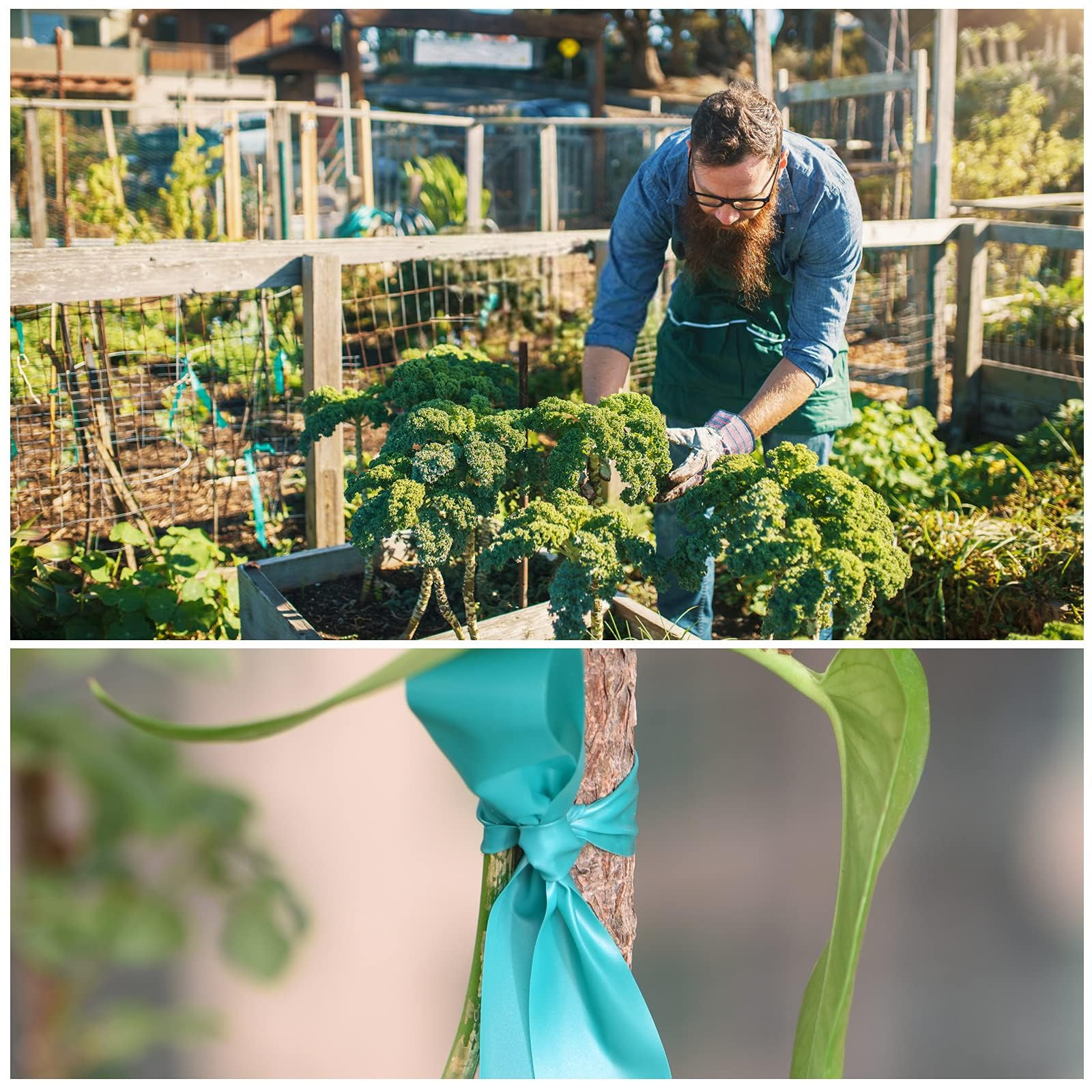 TELENT OUTDOORS PVC tape on a gardening stake