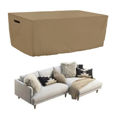 Tempera Patio Furniture Cover front view, taupe colour