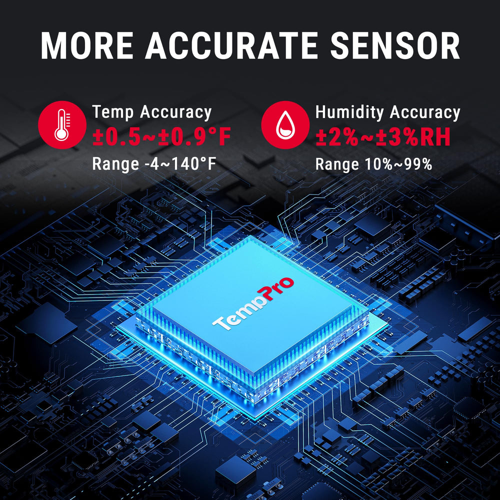 TempPro TempAir Bluetooth Thermometer with app interface