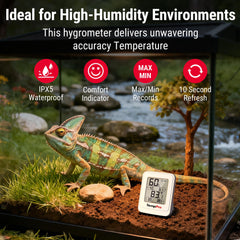 TempPro TempAir Digital Hygrometer in a greenhouse setting