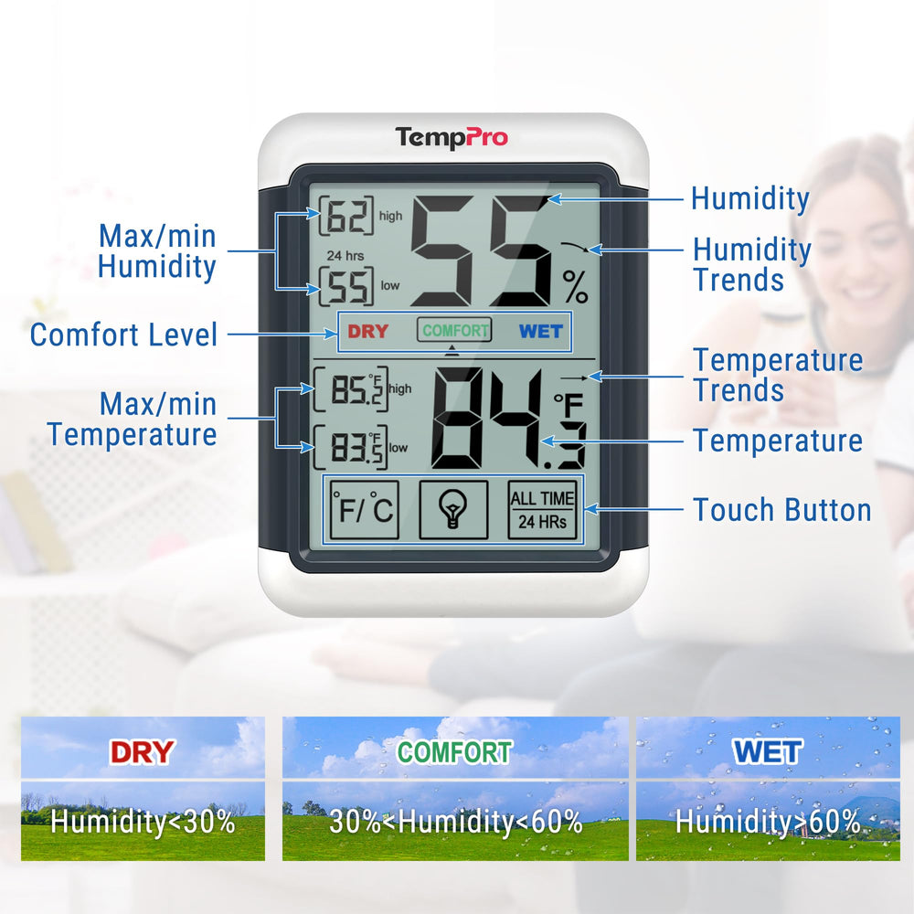 TempPro TempAir thermometer with included AAA battery