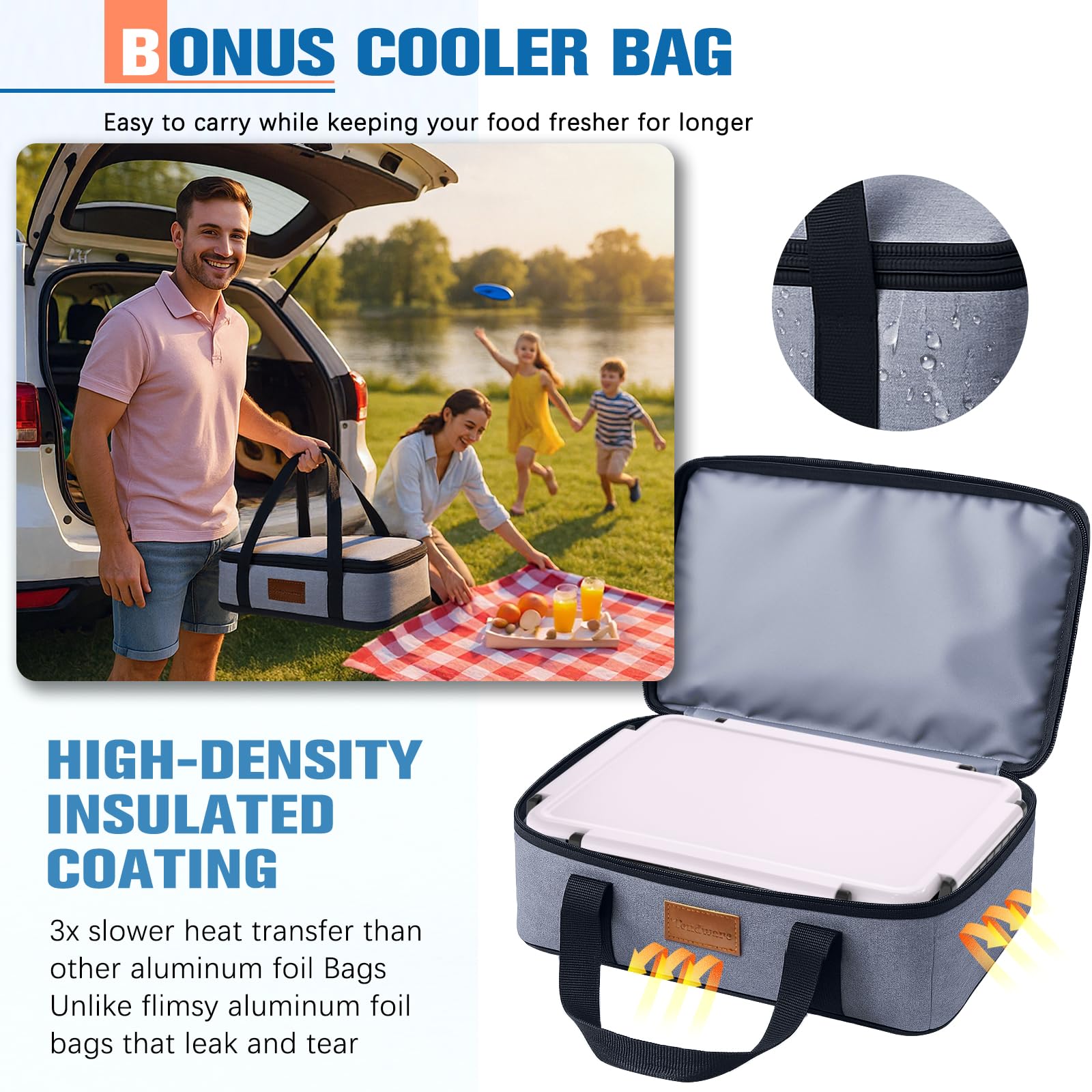 TENDWARE LIFE Snackle Box Container with ice pack and dip containers