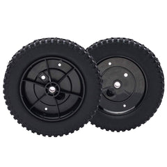 TENGMUJX 9-inch lawn mower rear wheel assembly front view