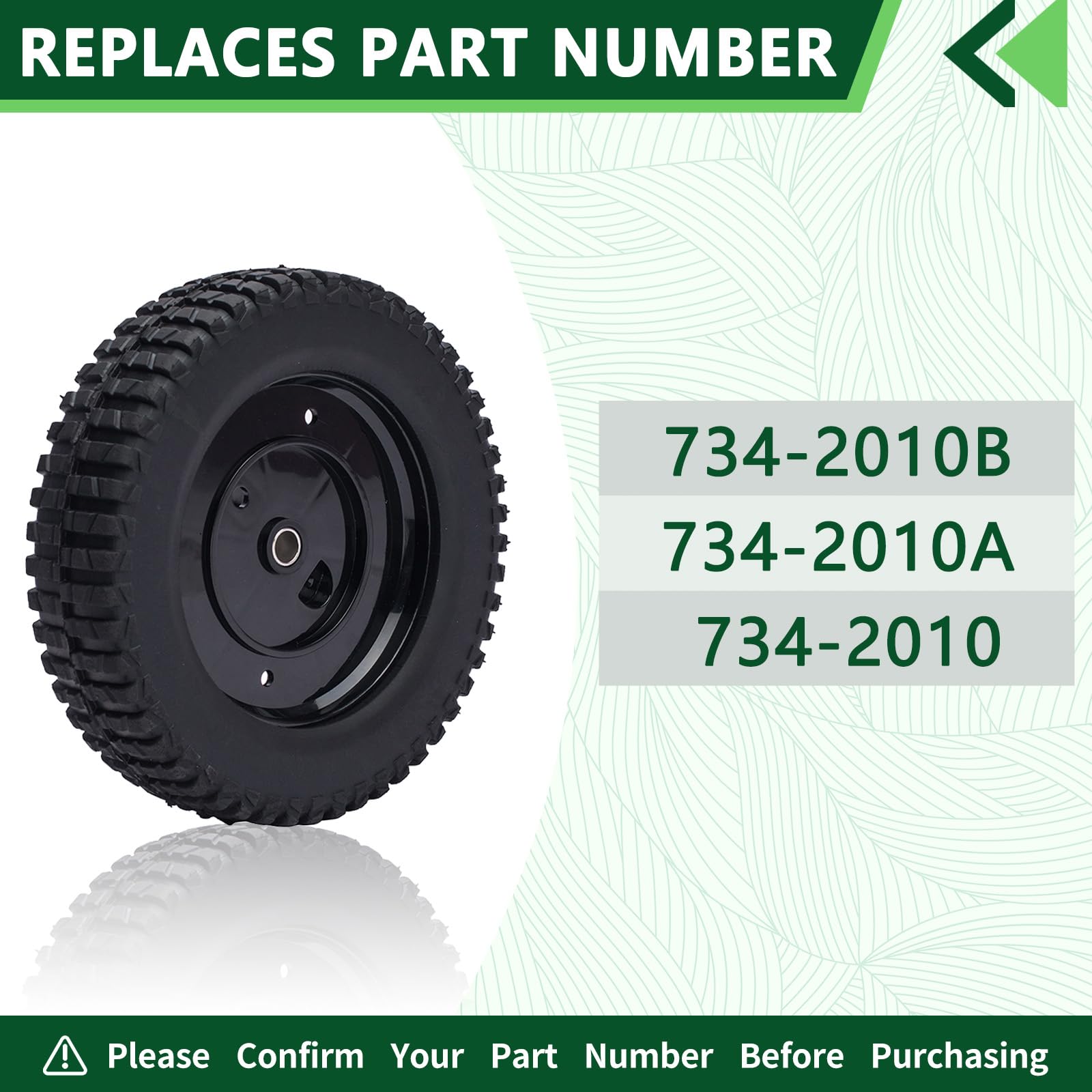 TENGMUJX 9-inch lawn mower rear wheel installation process
