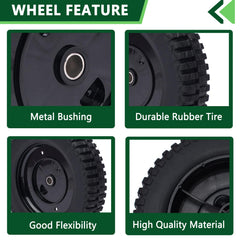 TENGMUJX 9-inch lawn mower rear wheel with specifications