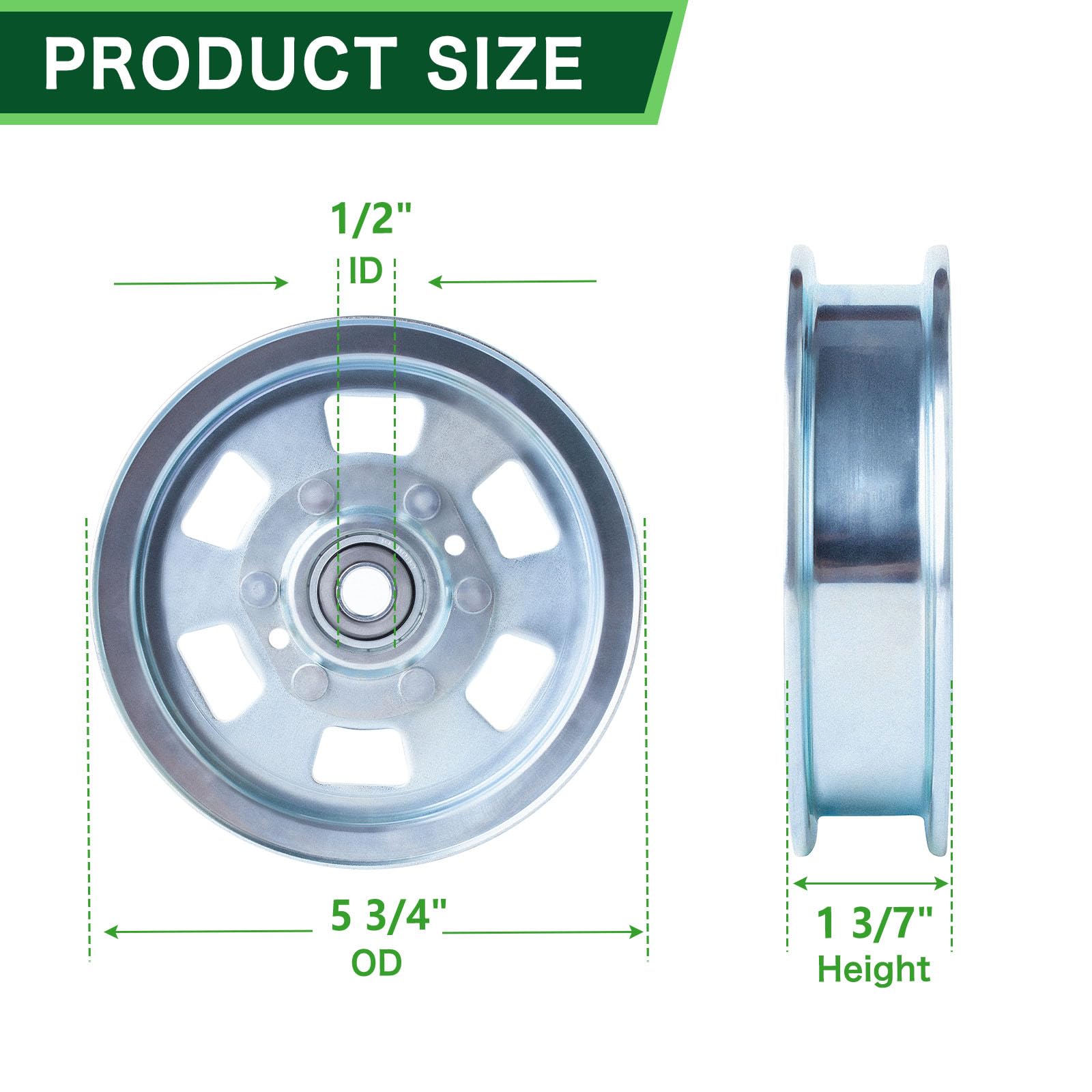 TENGMUJX Idler Pulley 033-8000-00 side view