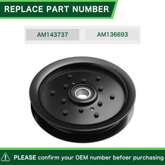 TENGMUJX Idler Pulley AM143737 dimensions shown