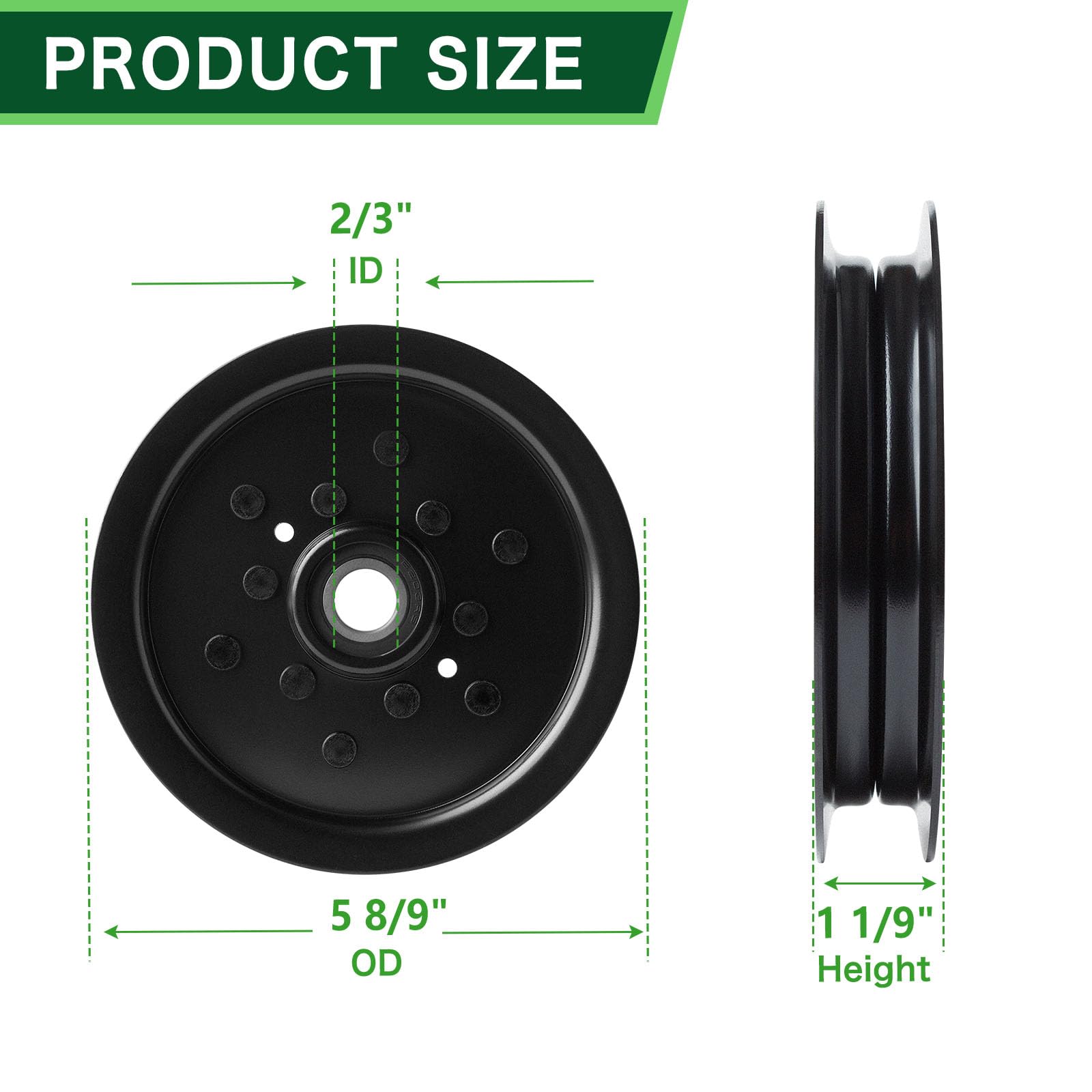 TENGMUJX Idler Pulley AM143737 side view