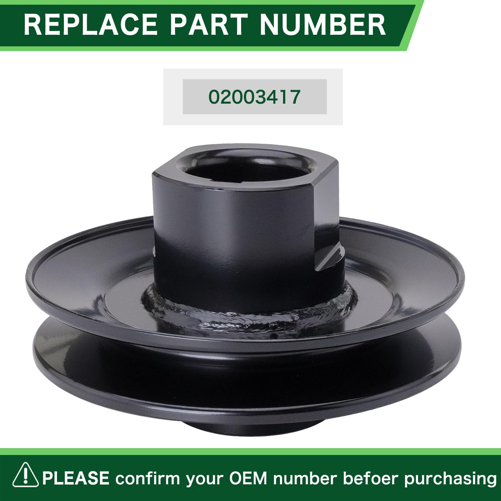 TENGMUJX lawn mower pulley packaging and product information