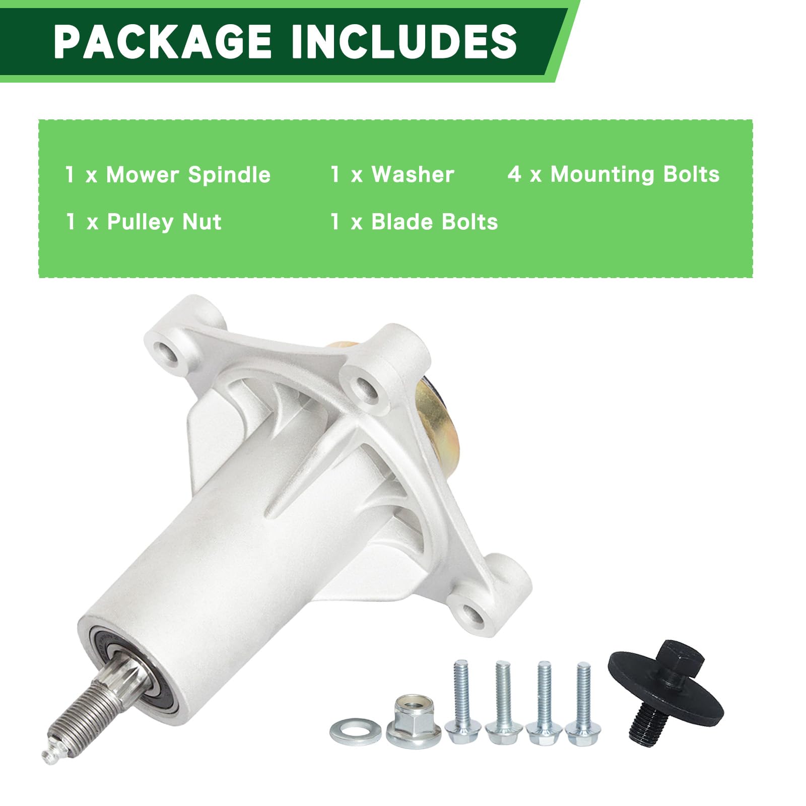 TENGMUJX spindle assembly packaging and included components
