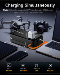 Tenlike Portable Power Station side view with ports