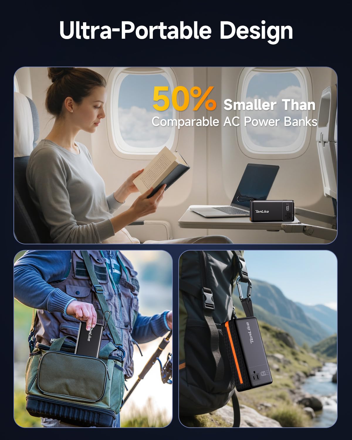 Tenlike Portable Power Station with user manual and power adapter