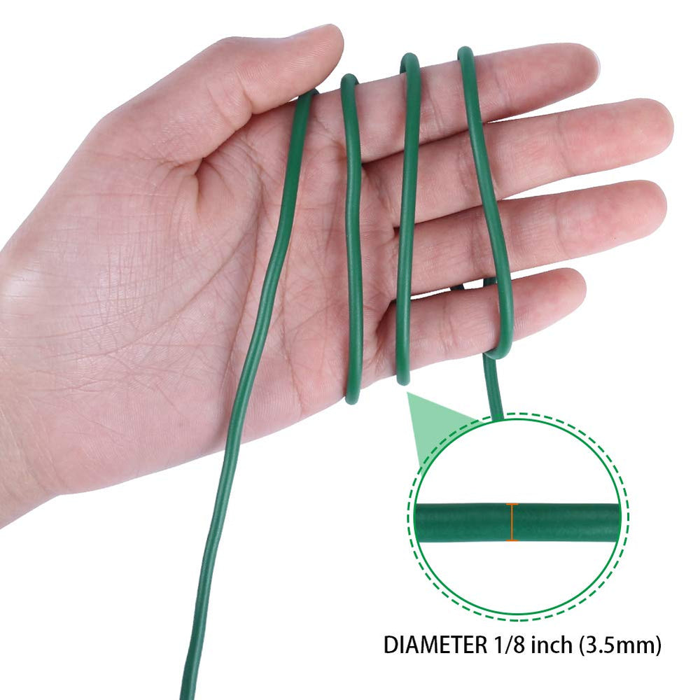 Tenn Well Garden Wire 52ft soft green roll side view