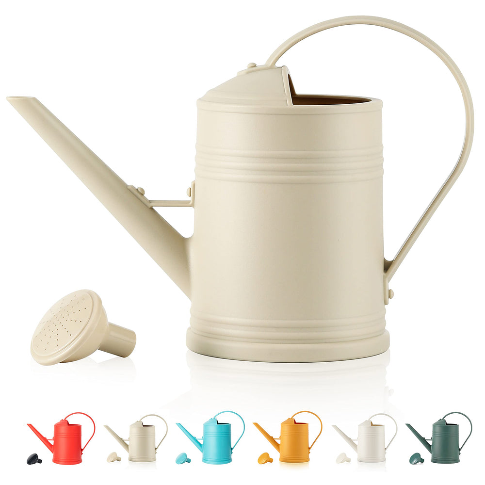 Tennedriv Green Indoor Watering Can front view in ivory
