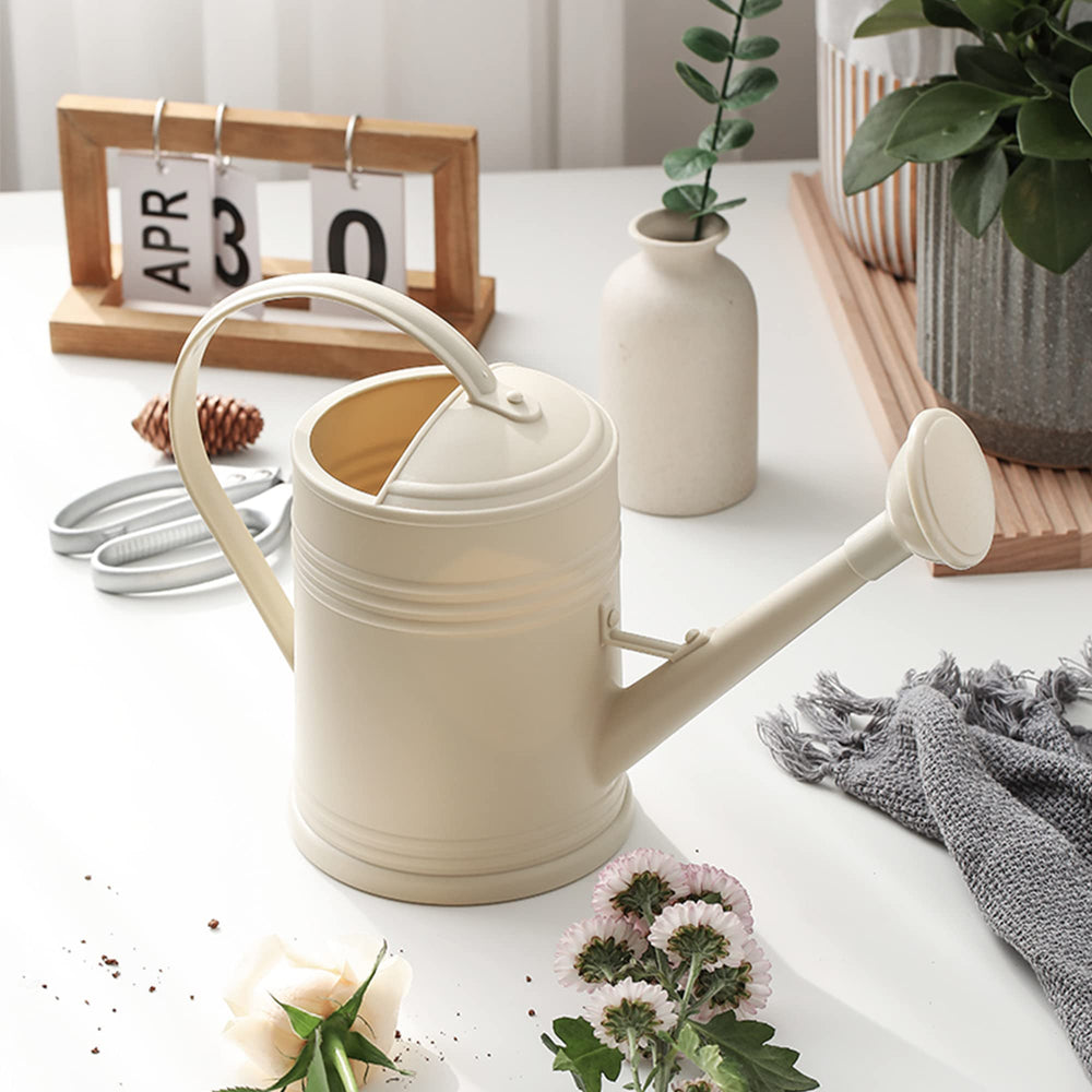 Tennedriv Green Indoor Watering Can lightweight design with plants