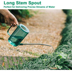 Tennedriv Green Small Watering Can side view showing measurement markings