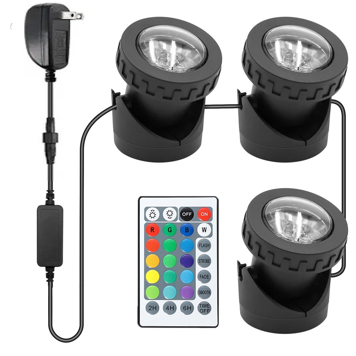 TENSUL RGB pond lights set with three lights in the box