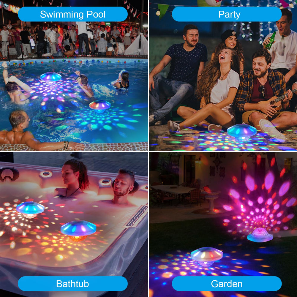 TEPENAR floating lights in a bathtub for romantic setting