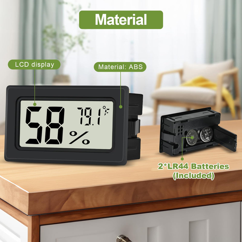 TeqyAqs Indoor Thermometer Black in a reptile tank