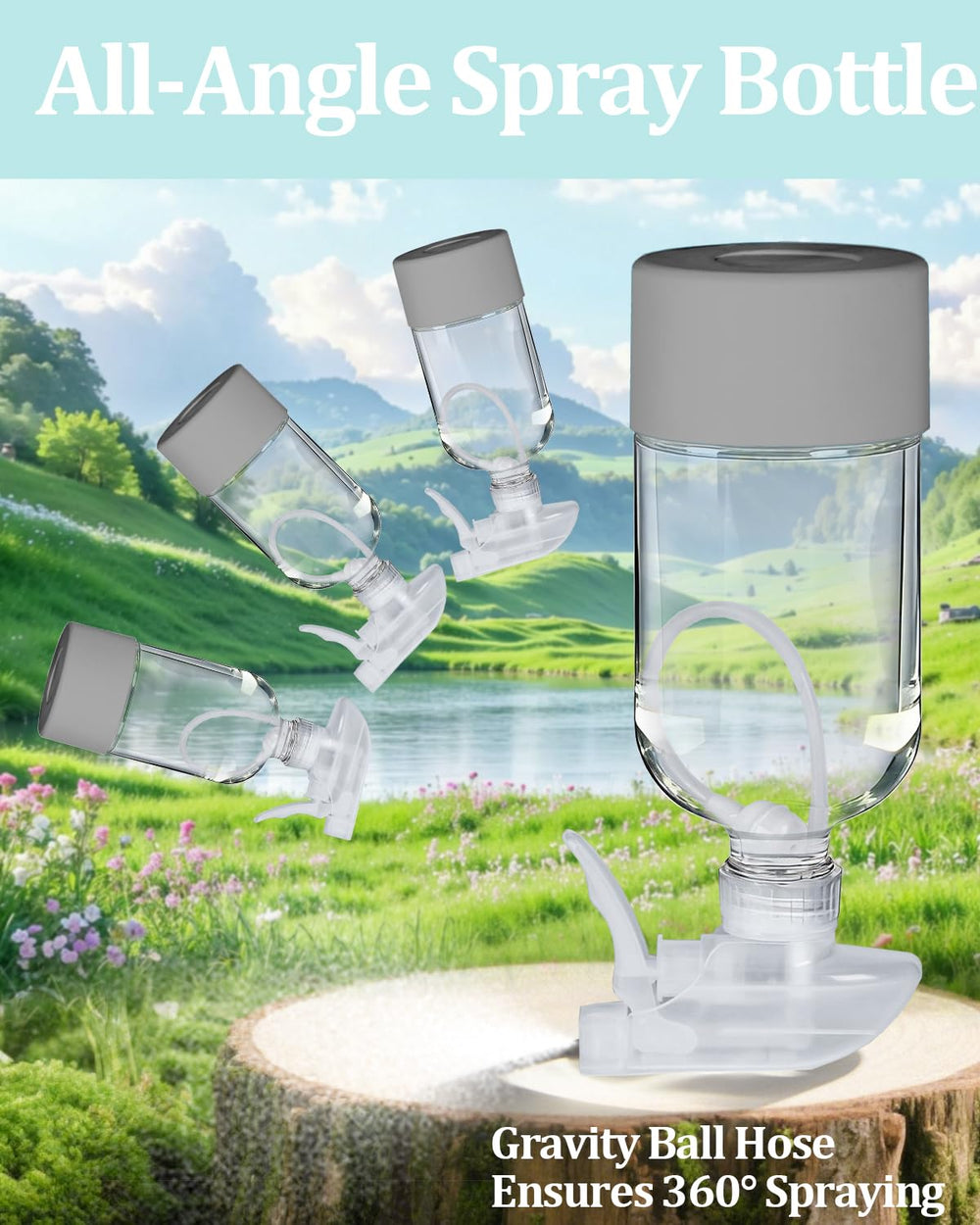 TERESRY 360° Glass Spray Bottle with adjustable nozzle