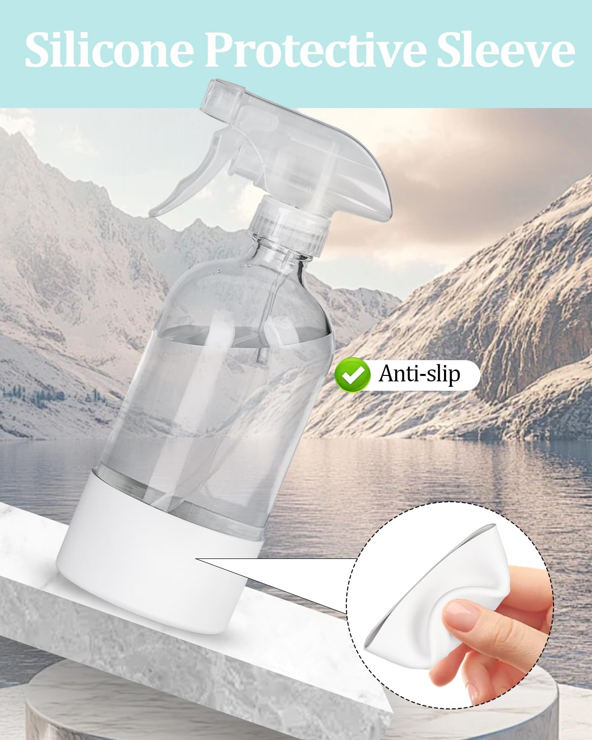 TERESRY 360° Glass Spray Bottles in a cleaning caddy