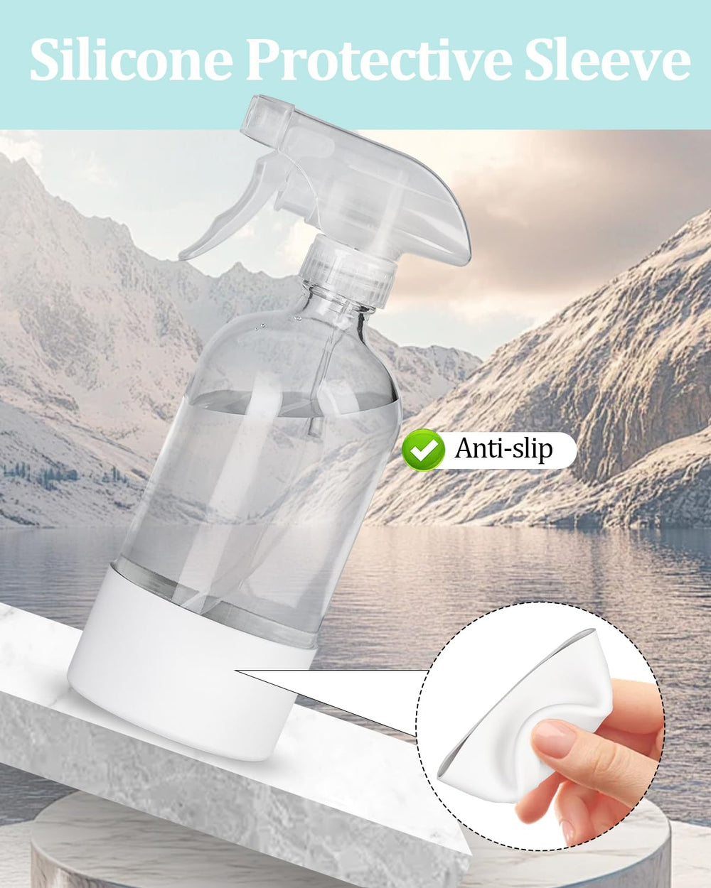 TERESRY 360° Glass Spray Bottles in a cleaning caddy