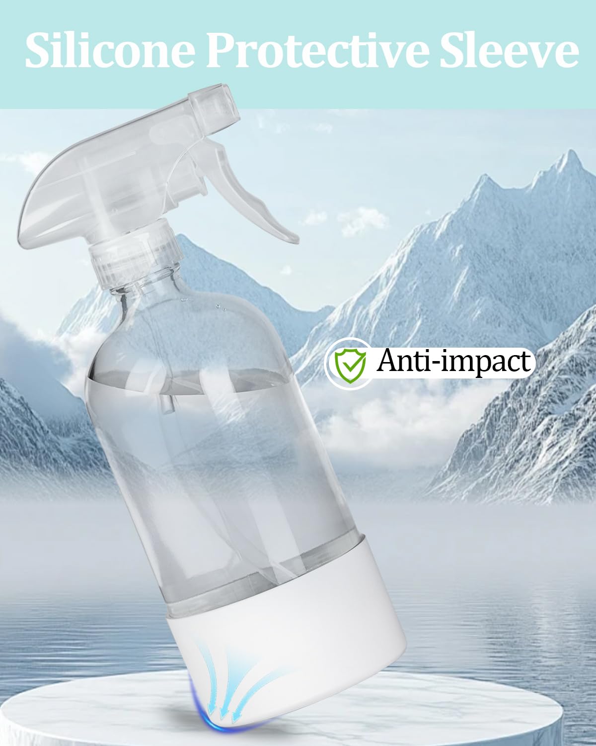 TERESRY 360° Glass Spray Bottles with silicone sleeves