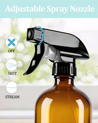 TERESRY glass spray bottles with silicone sleeve for grip