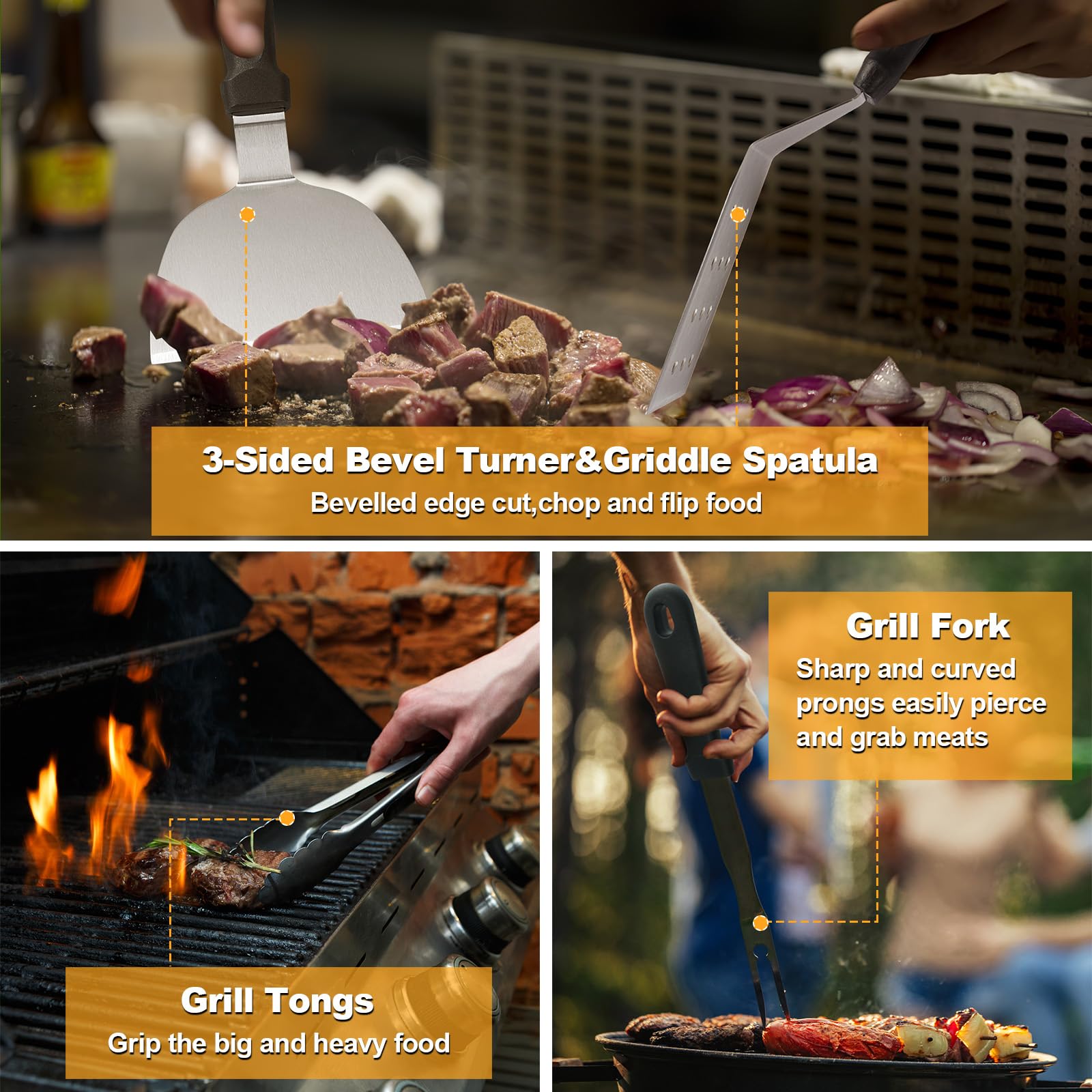 Terlulu griddle accessories kit displayed outdoors
