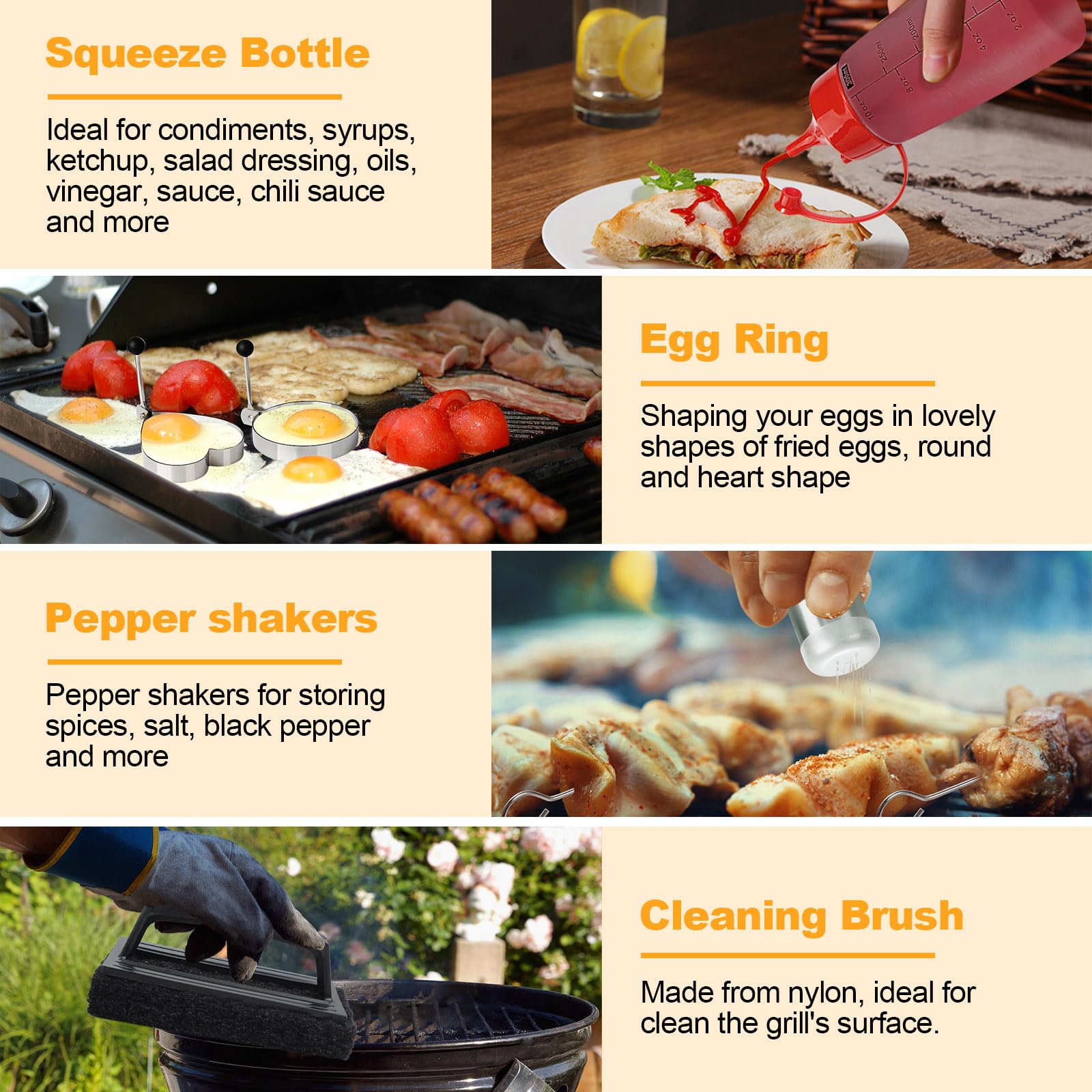 Terlulu Griddle Accessories Kit tools organized in carry bag