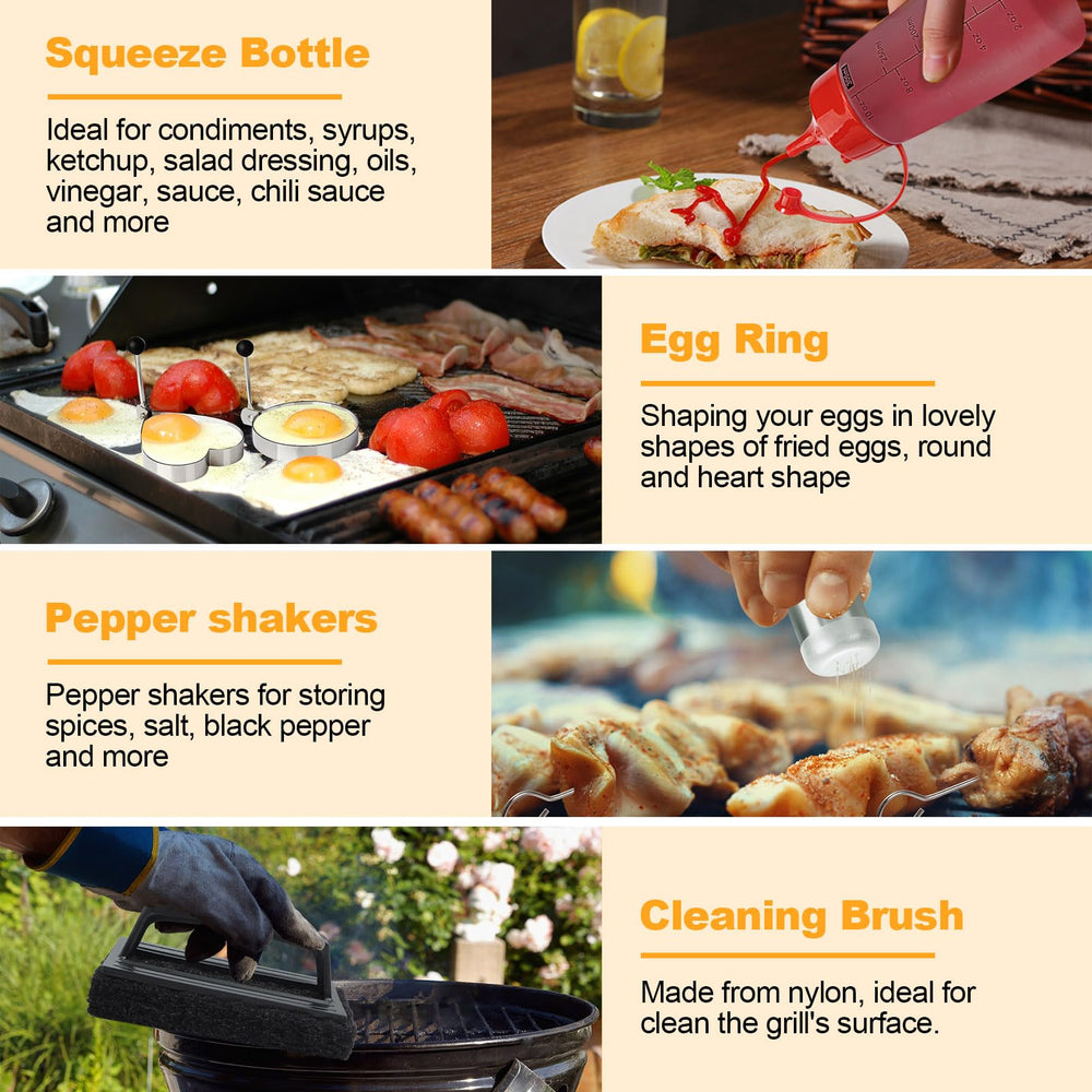 Terlulu Griddle Accessories Kit tools organized in carry bag