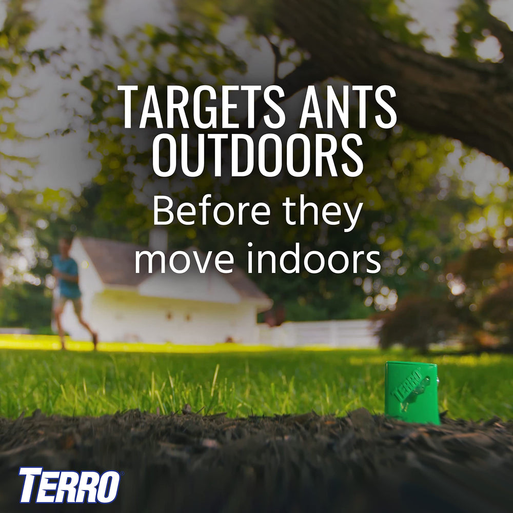 Terro Ant Bait Stakes in outdoor setting placed near ant activity