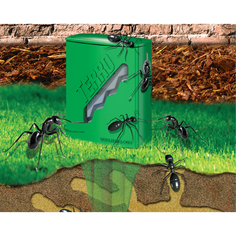Terro Ant Bait Stakes instructions showing how to use