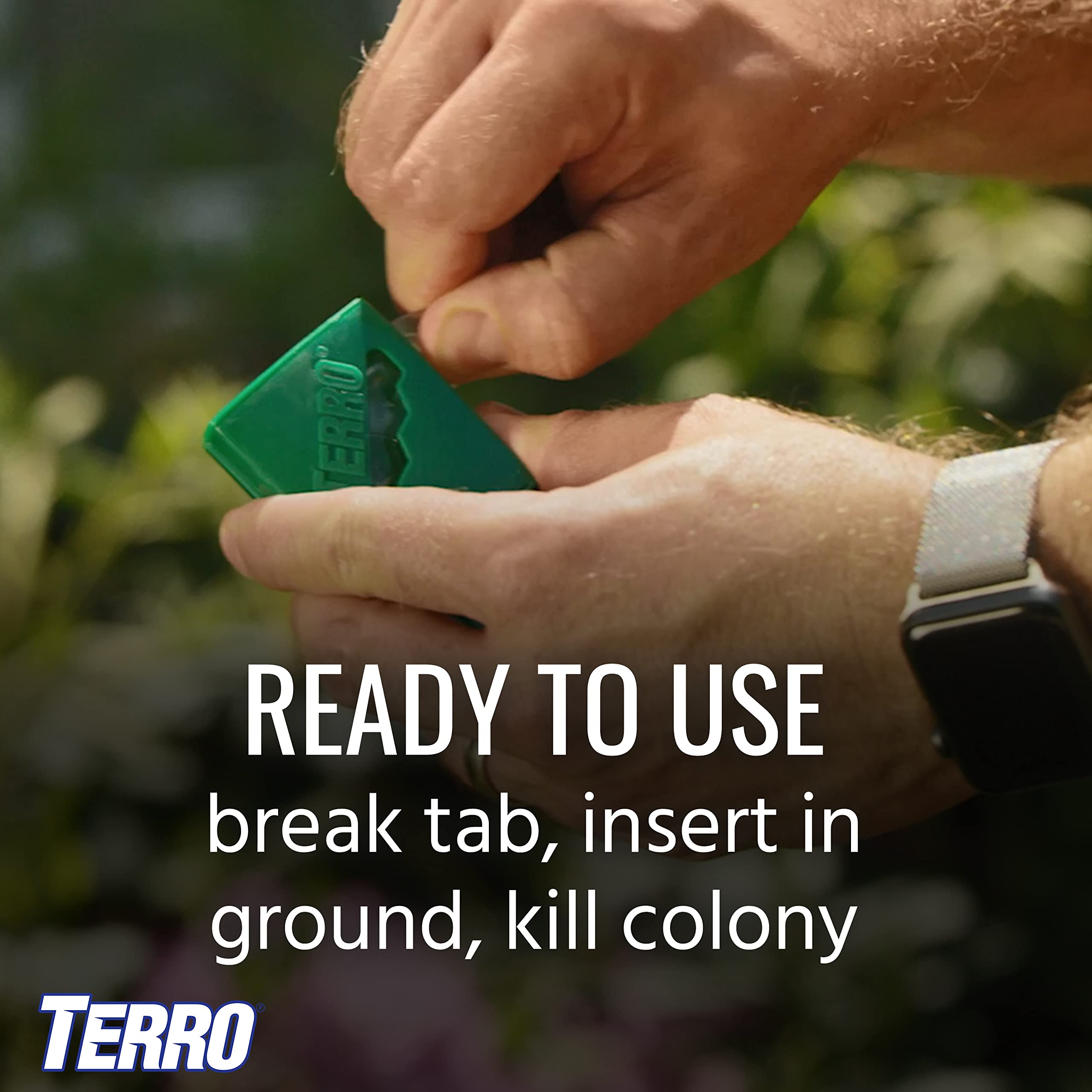 Terro Ant Bait Stakes stakes inserted into the ground