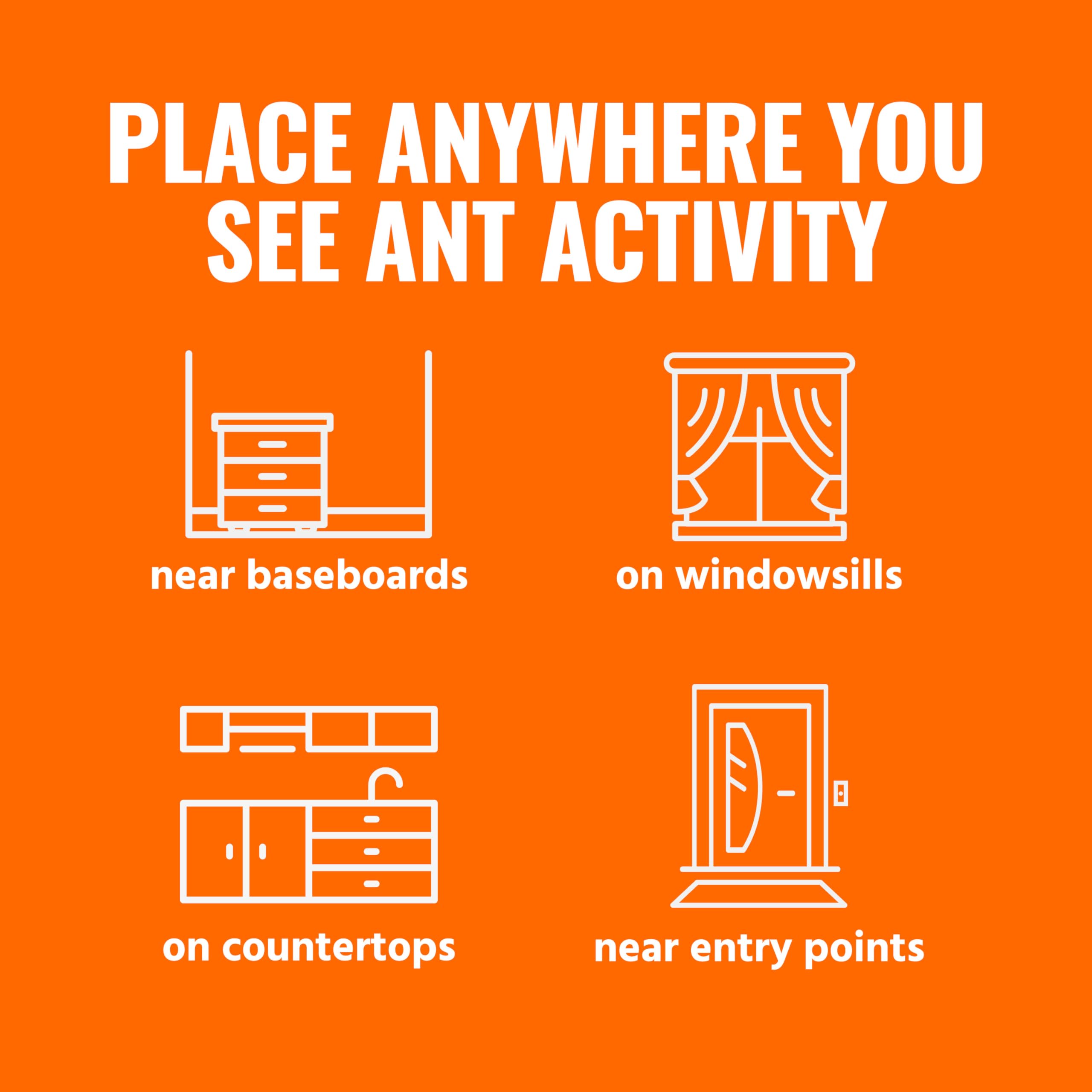 Terro ant bait stations in a discreet placement