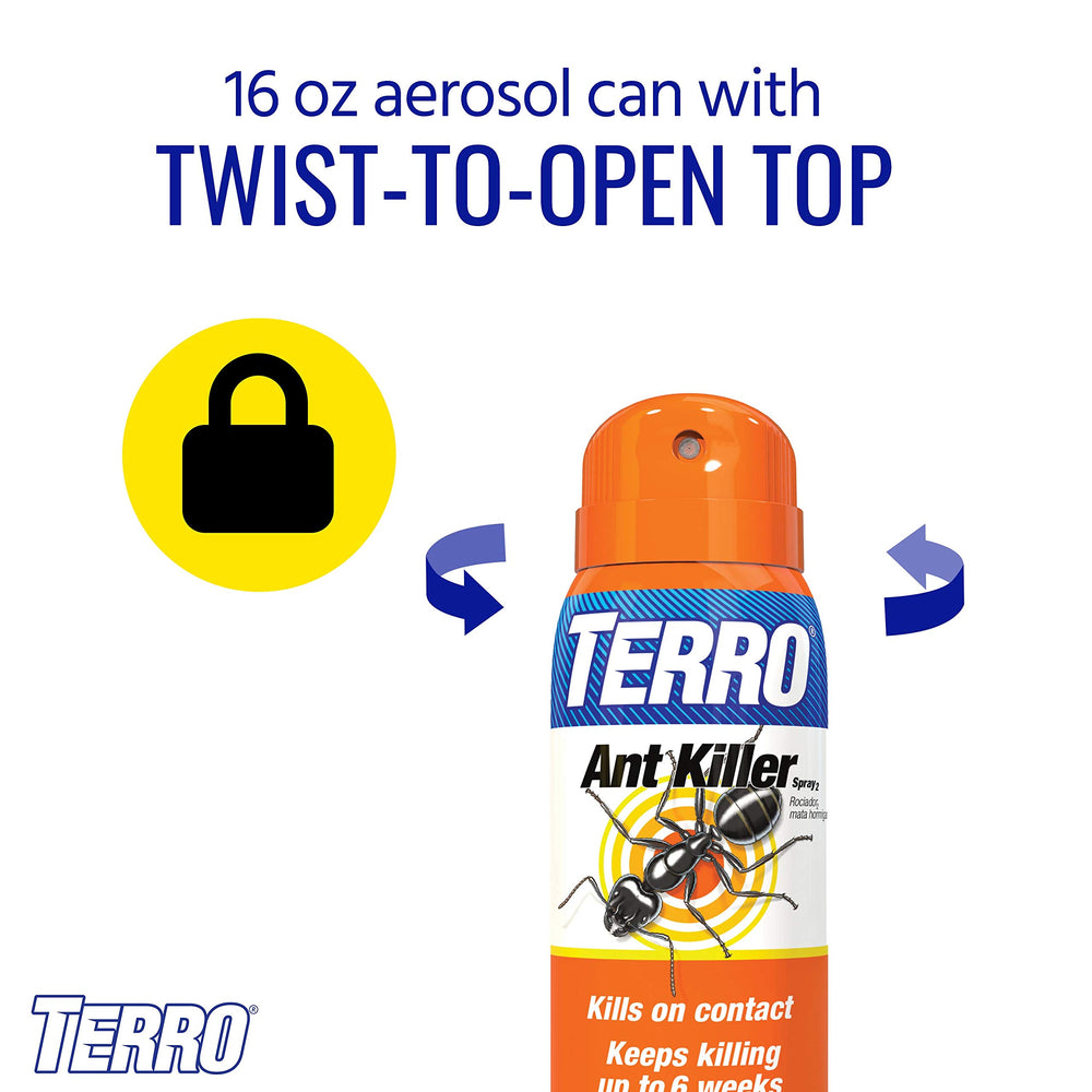 Terro Ant Killer Spray being used in kitchen area