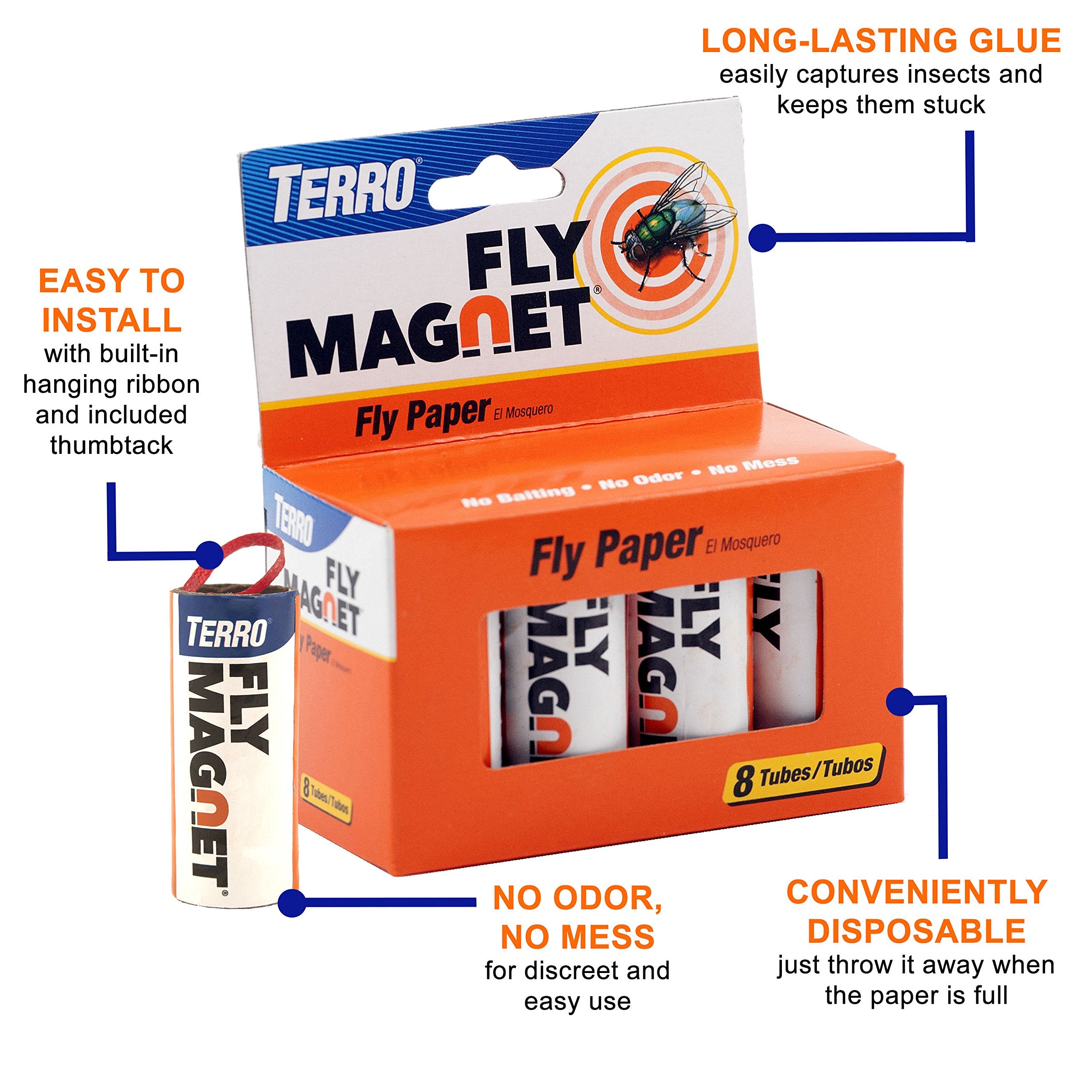 Terro fly traps hanging in kitchen area