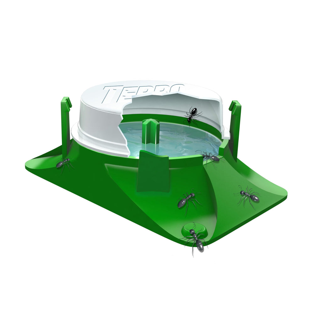 Terro liquid ant bait station being activated by twisting bait cup
