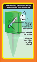 Terro Outdoor Liquid Ant Bait Stakes with see-through bait monitor