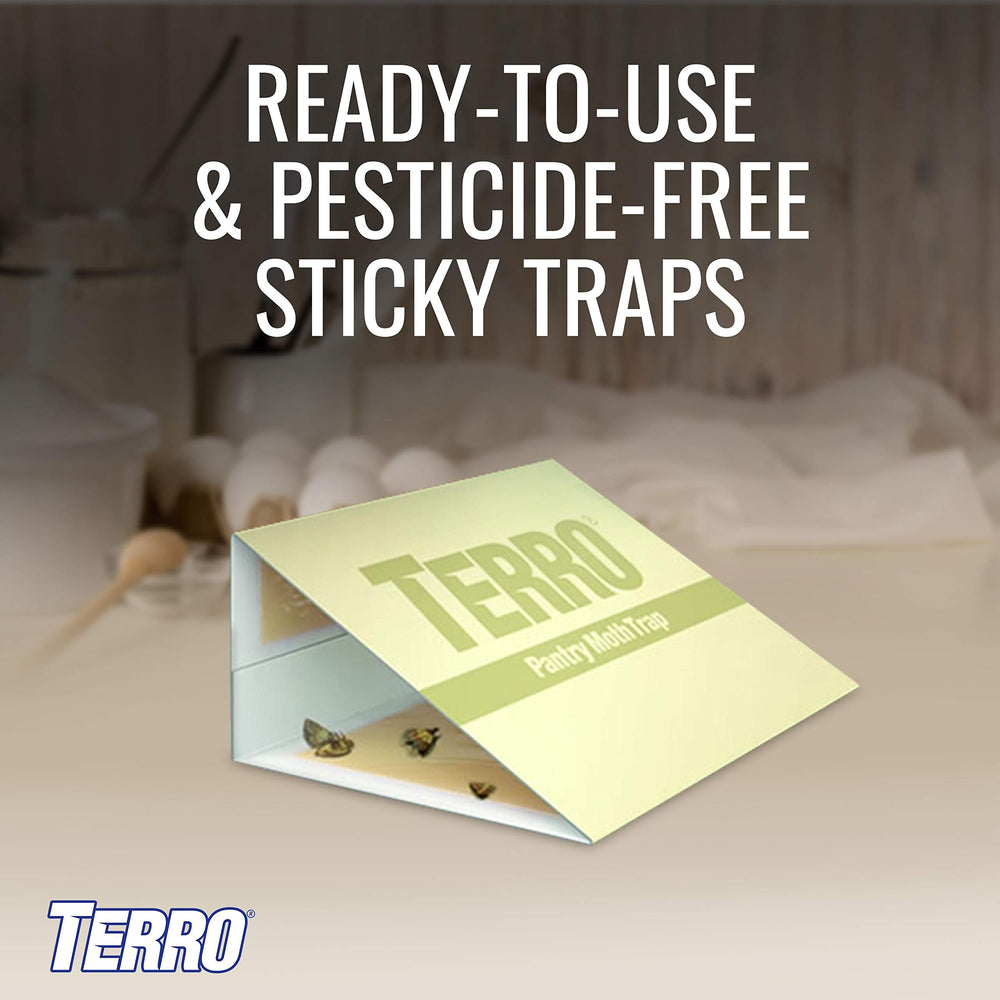 Terro Pantry Moth Trap set up on pantry shelf