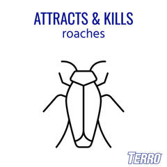 Terro roach bait station adhesive strip for secure placement