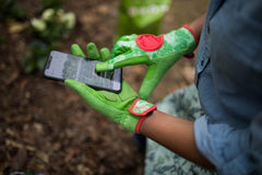 Terry cloth patch on back of DIGZ Gardening Gloves