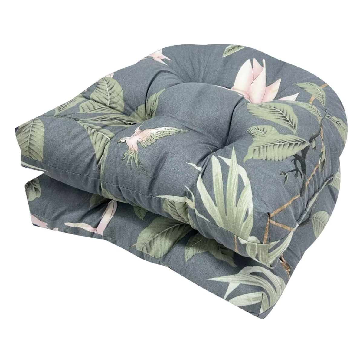 TESICA Grey Green U-Shaped Chair Cushion front view