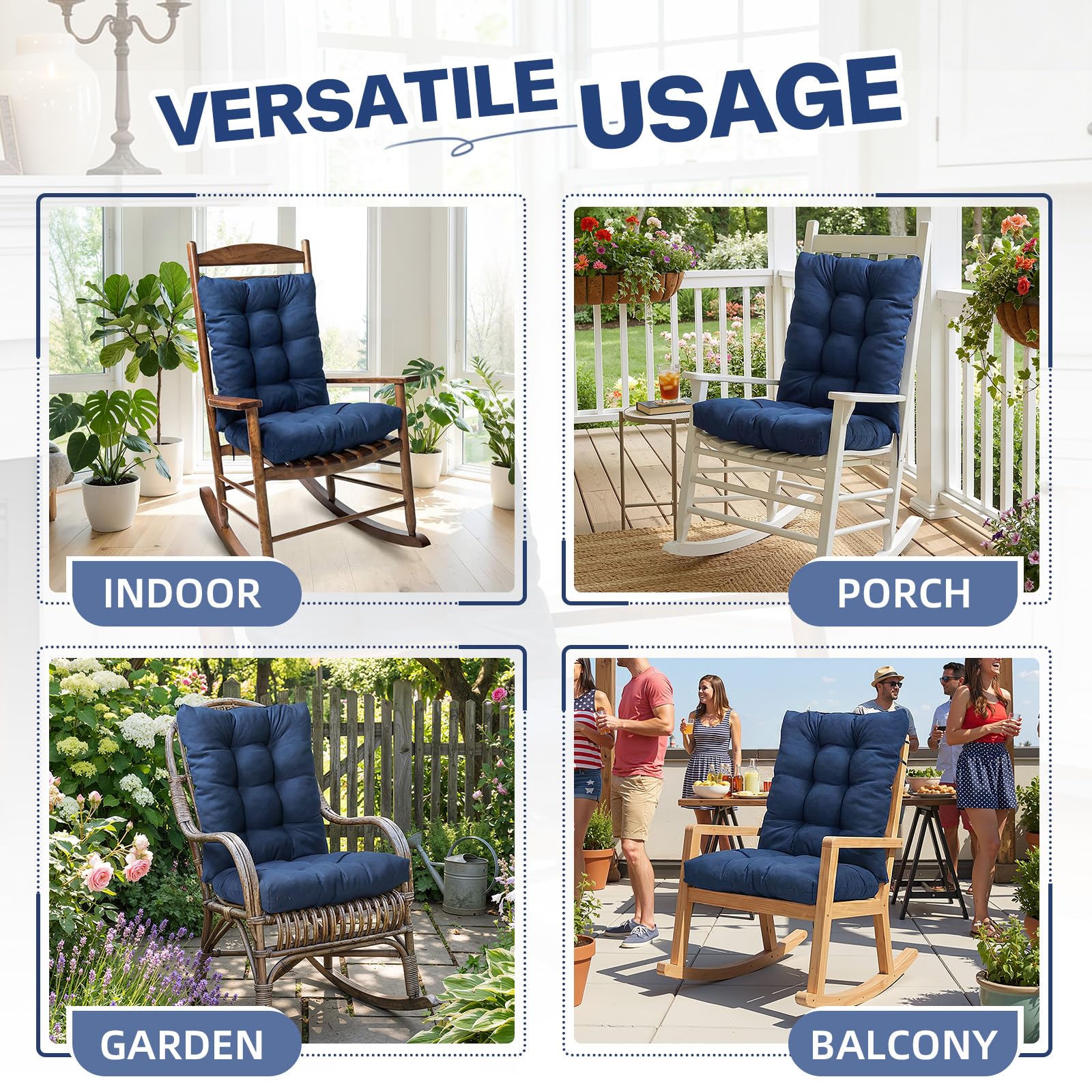 TESICA Rocking Chair Cushion packed for shipping