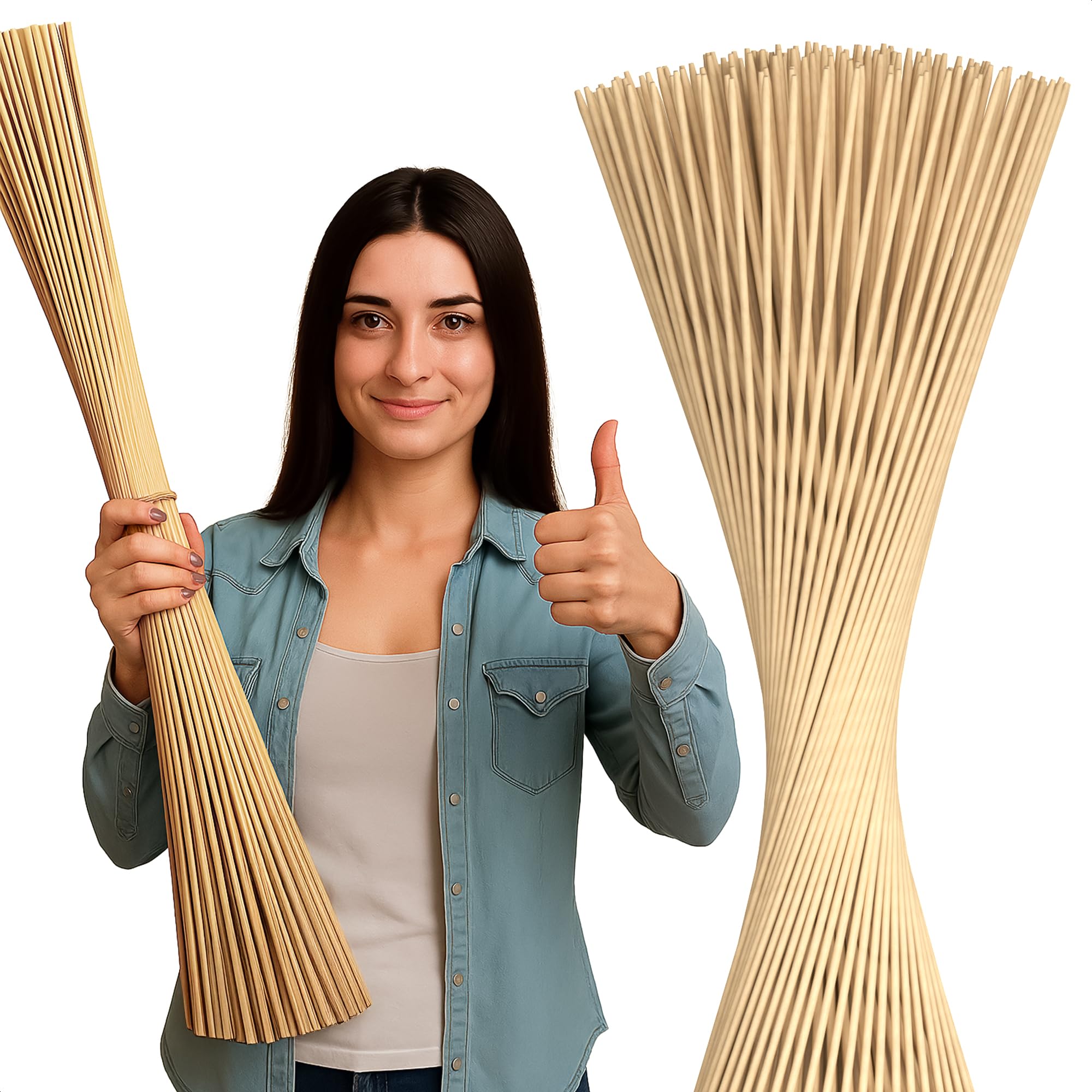 Tesorrio 50 Pcs 36 Inch Bamboo Smores Sticks pack front view