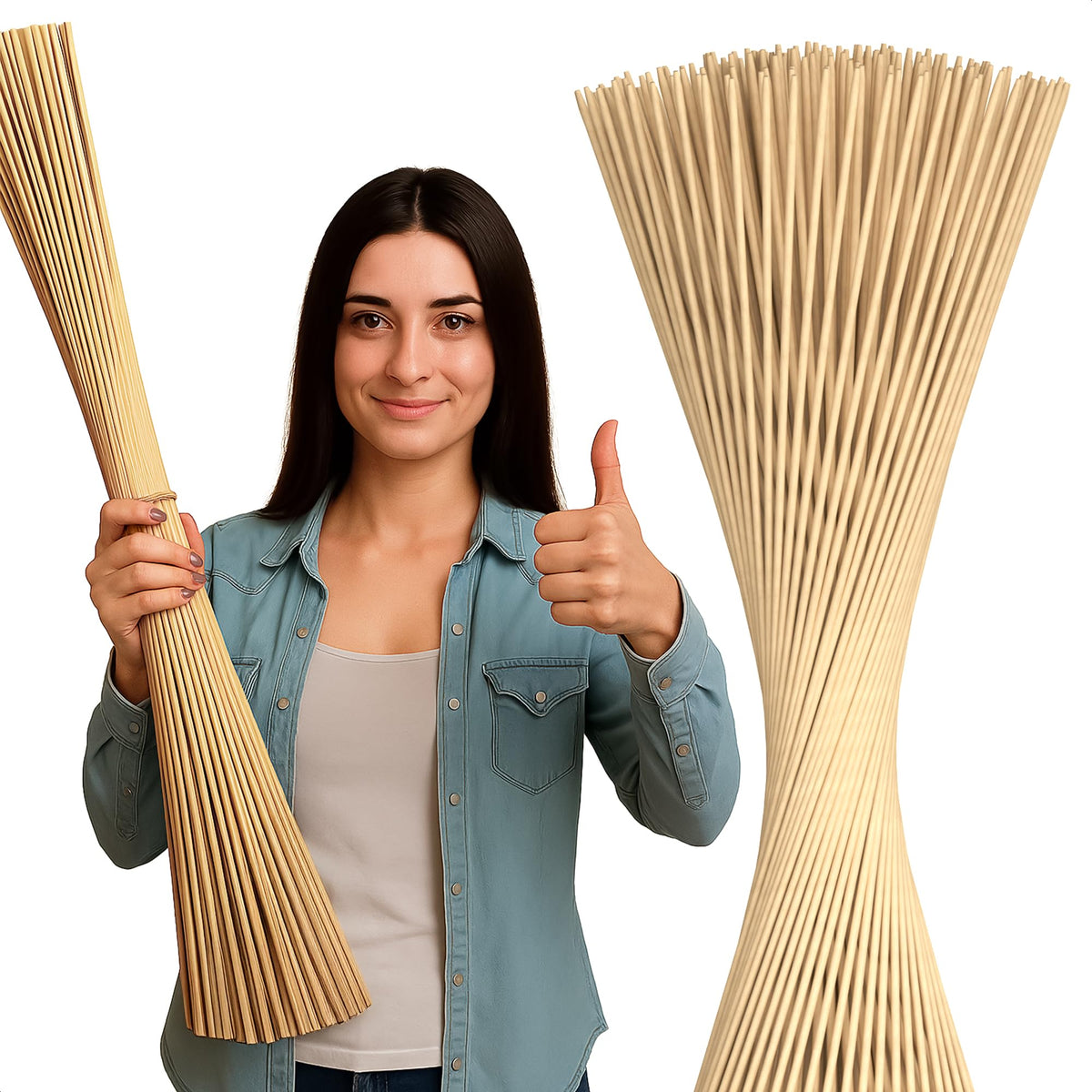 Tesorrio 50 Pcs 36 Inch Bamboo Smores Sticks pack front view