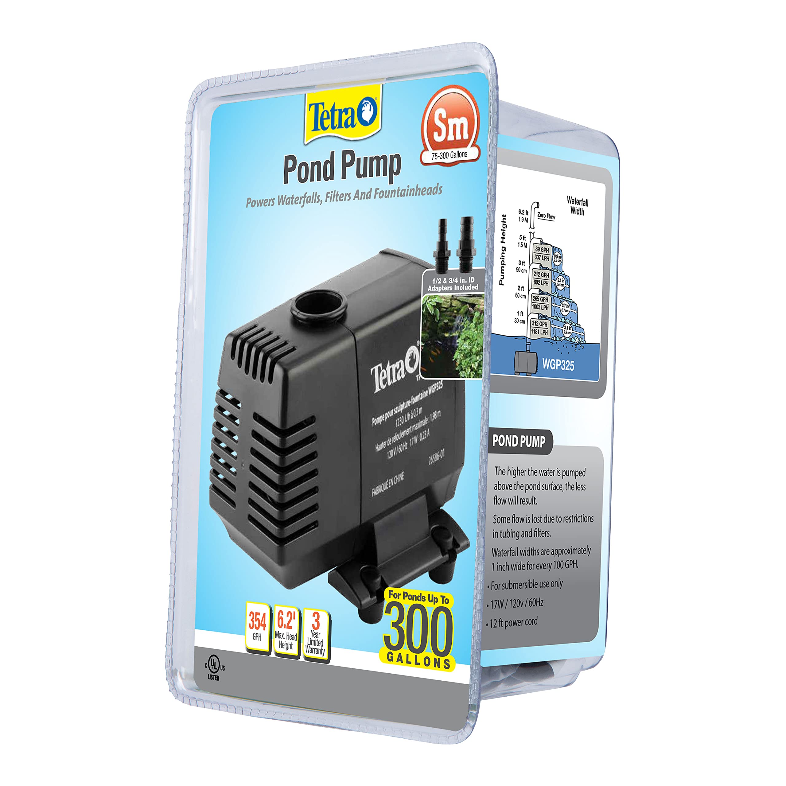 Tetra Pond Water Garden Pump components and adapters